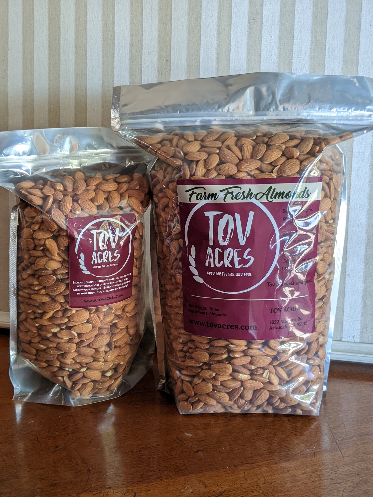 10 lbs organically grown almonds